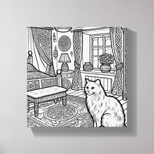 Kühne und leichte Katze #17 Leinwanddruck (Vorderseite)