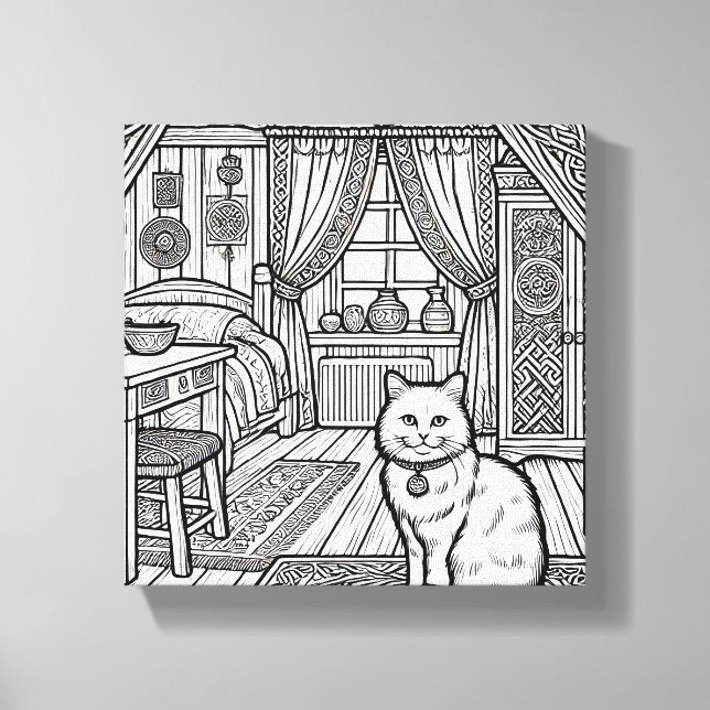 Kühne und leichte Katze #19 Leinwanddruck (Vorderseite)