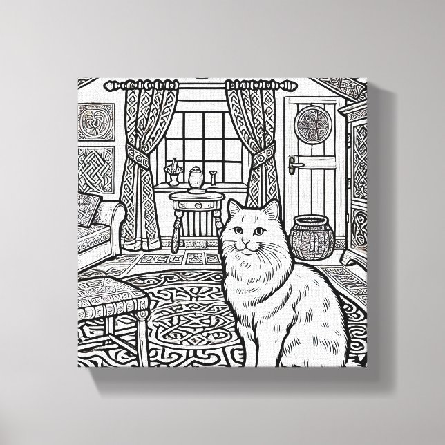 Kühne und leichte Katze #27 Leinwanddruck (Vorderseite)