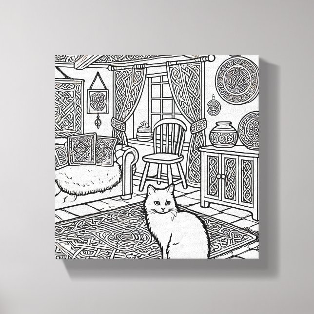 Kühne und leichte Katze #31 Leinwanddruck (Vorderseite)