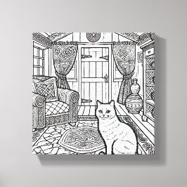 Kühne und leichte Katze #38 Leinwanddruck