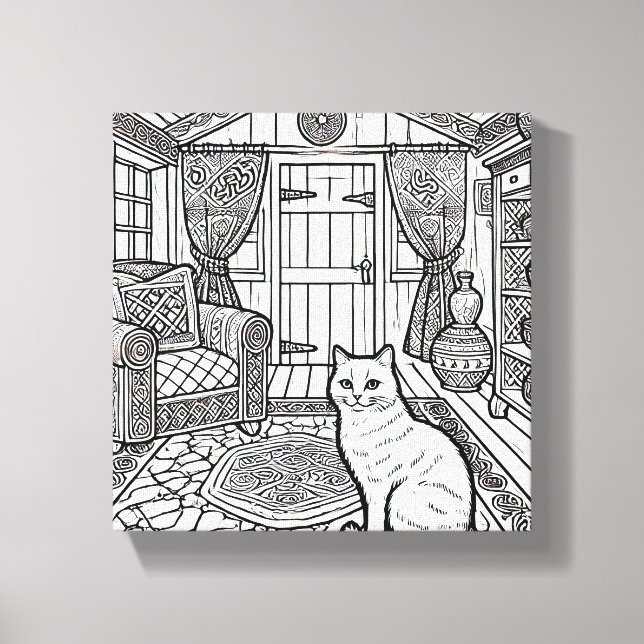 Kühne und leichte Katze #38 Leinwanddruck (Vorderseite)