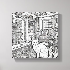 Kühne und leichte Katze #3 Leinwanddruck