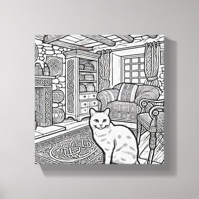 Kühne und leichte Katze #3 Leinwanddruck (Vorderseite)