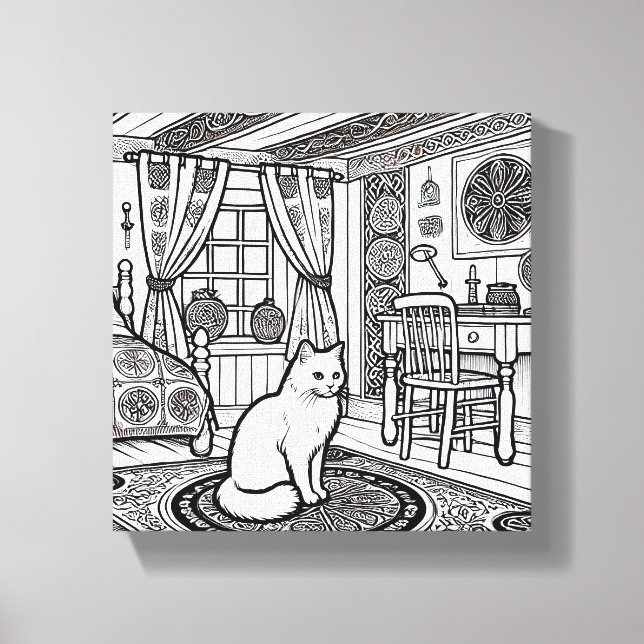 Kühne und leichte Katze #43 Leinwanddruck (Vorderseite)