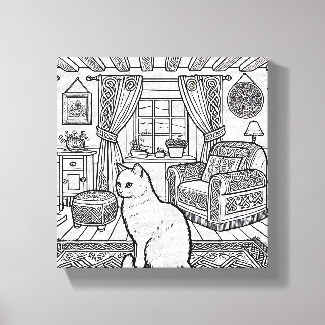 Kühne und leichte Katze #46 Leinwanddruck (Vorderseite)