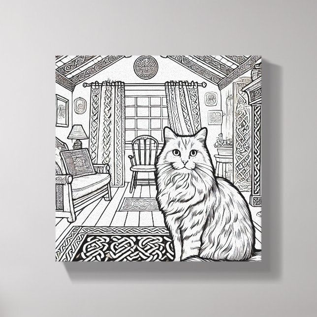 Kühne und leichte Katze #47 Leinwanddruck (Vorderseite)