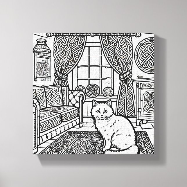 Kühne und leichte Katze #8 Leinwanddruck (Vorderseite)