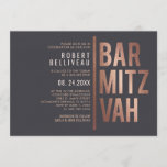 Kühne und Minimalistische Bar Mitzvah Einladung<br><div class="desc">Kühne und minimalistische Bar mitzvah-Einladung mit starkem typografischen Layout


Bitte kontaktieren Sie mich unter claudia@claudiaowen.com ,  wenn Sie diese Einladung anpassen möchten. Bitte besuchen Sie meinen Zazzle-Shop http://www.zazzle.com/claudiaowenshop 

Design von claudiaowen.com</div>