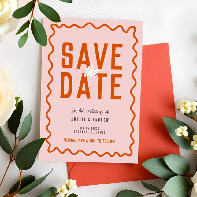 kühne und moderne Hochzeit Save The Date (Von Creator hochgeladen)