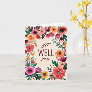 Kühne Wasserfarbe Florals GUT BALD KUNST Karte