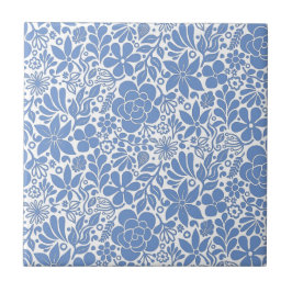 kühne wild lebende Blume und Blätter Garten Fliese