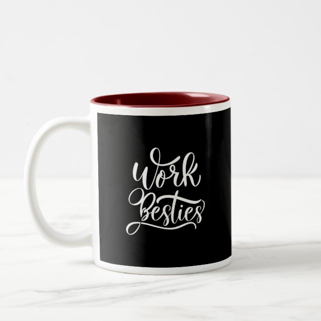 kühne "Work Besties"-Tasse - Mitarbeitende - Freun Zweifarbige Tasse (Links)
