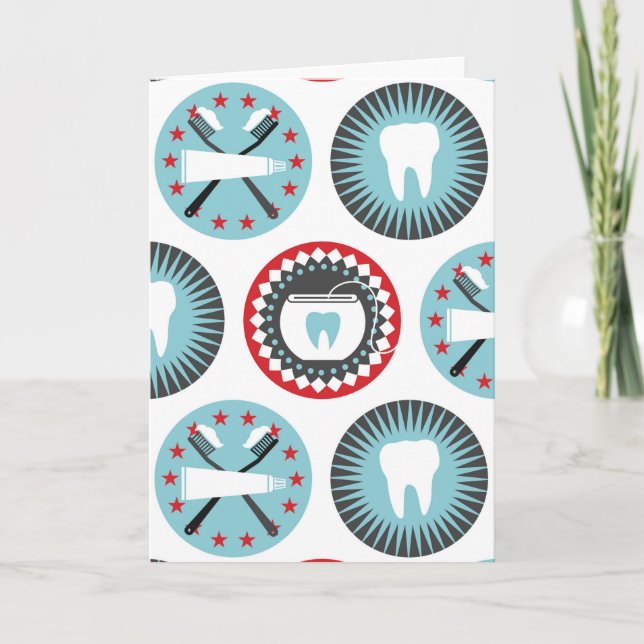 Kühne Zahnarztmuster - Zahnarzthygiene Karte (Vorderseite)
