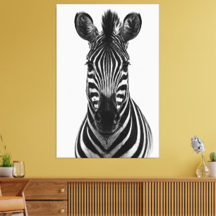 Kühne Zebra Schwarz Weiß Leinwanddruck