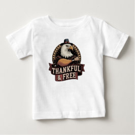 Kühner Adlerkopf dankbar und frei Vintage-Grafik Baby T-shirt