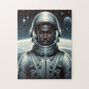 Kühner Astronaut im Weltraum Puzzle