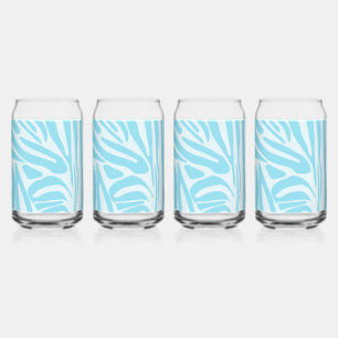 Kühner Blau-Weiß-Zebradruck Dosenglas