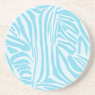 Kühner Blau-Weiß-Zebradruck Getränkeuntersetzer