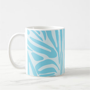 Kühner Blau-Weiß-Zebradruck Kaffeetasse