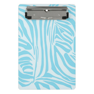 Kühner Blau-Weiß-Zebradruck Mini Klemmbrett