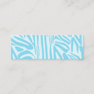 Kühner Blau-Weiß-Zebradruck Mini Visitenkarte
