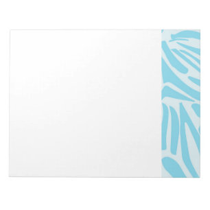 Kühner Blau-Weiß-Zebradruck Notizblock