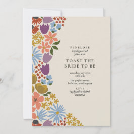 Kühner Blumentoast der Bride Cocktail Stunde Dusch Einladung