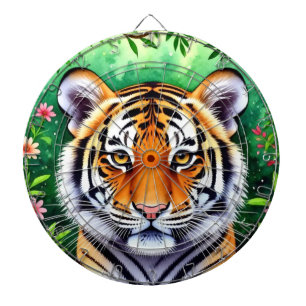 Kühner Botanischer Tigerjunge  Dartscheibe