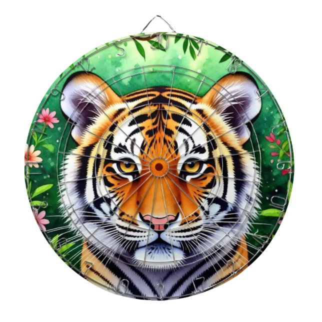 Kühner Botanischer Tigerjunge  Dartscheibe (vorne)