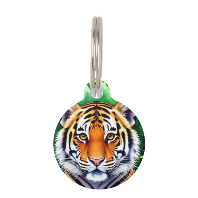 Kühner Botanischer Tigerjunge  Haustiermarke (Vorderseite)