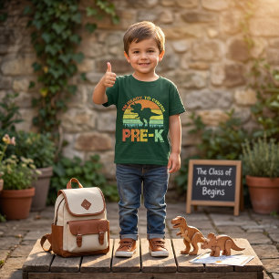 Kühner Dinosaurier T-Rex bereit, die 1. Klasse zu  T-Shirt