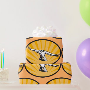 Kühner Falke, kühner Raubvogel Geschenkpapier