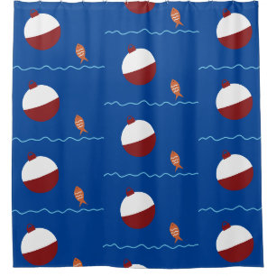 Kühner Fisch und Köder - Fischliebhaber Kinder Bad Duschvorhang