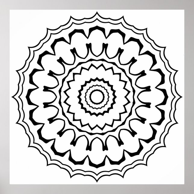 Kühner gerillter Ring-Mandala mit geschichteten We Poster (Vorne)
