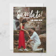Kühner Heiratsantrag mit vollem Fotodesign und mod