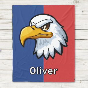 Kühner patriotischer Cartoon-Adler Fleecedecke