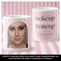 Kühner Retro-Makeup-Artist Pink-Weiße Foto-Streife