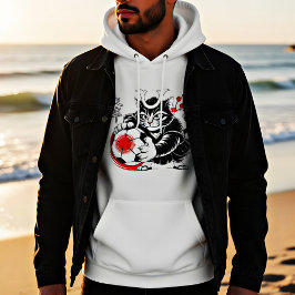 Kühner Samurai-Katzen-Fußball - Stylische Kawaii-F Hoodie