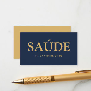 Kühner Schriftart "Saúde" Portugiesisches Gratisge Begleitkarte