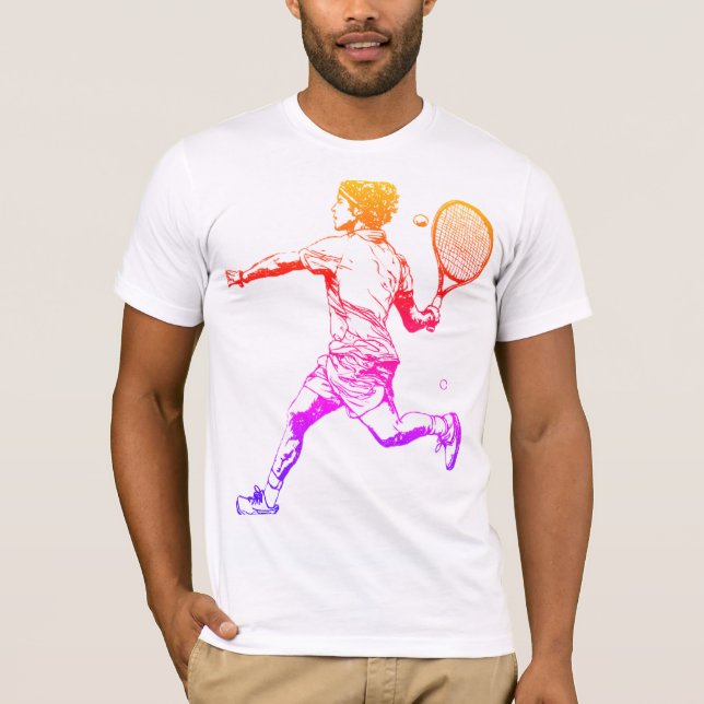 Kühner Tennisspieler T-Shirt (Vorderseite)