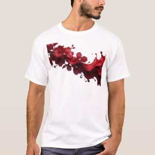 Kühnes ABSTRACTES BLUMEN Kunst Design T-Shirt