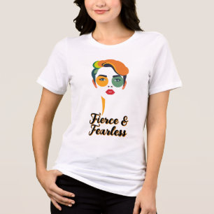Kühnes Abstraktes Pop Art Face Tri-Blend Shirt