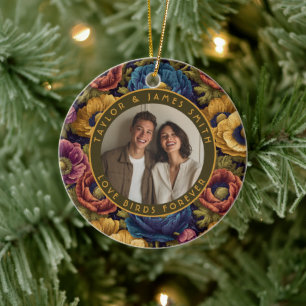 Kühnes Anemonen-Themen-Hochzeit Keramik Ornament