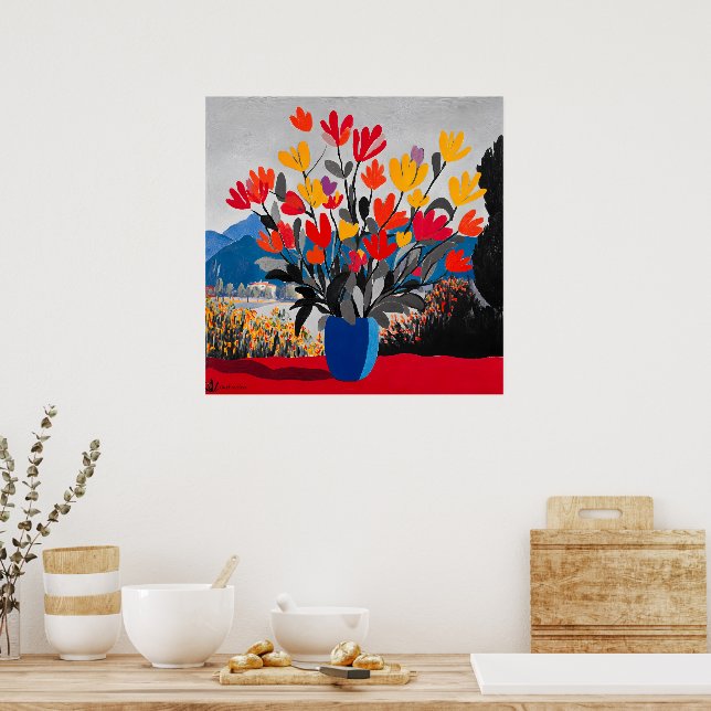 Kühnes Blumenbouquet-Poster Poster (Küche)