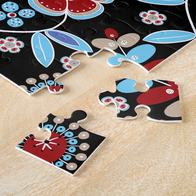 Kühnes Blumenmuster Puzzle (Seite)