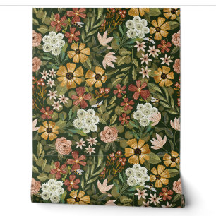 Kühnes Boho-Blumenmuster Tapete