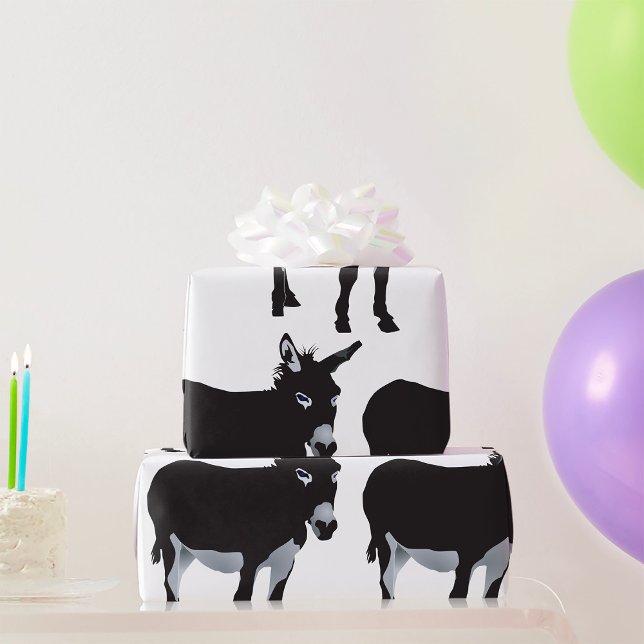 Kühnes Donkey-Silhouette Geschenkpapier (Von Creator hochgeladen)