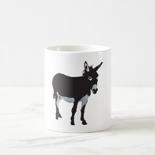 Kühnes Donkey-Silhouette Kaffeetasse