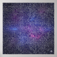 Kühnes Flachfarbmuster: Laser Grid Pop Art
